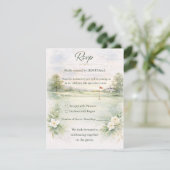 Golf Wedding RSVP Card | Teeing Off Forever  Karte (Stehend Vorderseite)