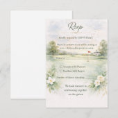 Golf Wedding RSVP Card | Teeing Off Forever Karte (Vorne/Hinten)