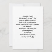 Golf Wedding Save the Date Golf Thema Einladung (Rückseite)