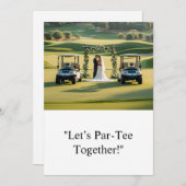 Golf Wedding Save the Date Golf Thema Einladung (Vorne/Hinten)