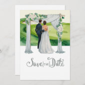 Golf Wedding Save the Date Golf Thema Einladung (Vorne/Hinten)