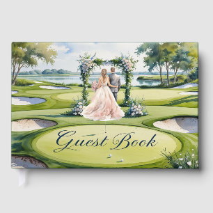 Golf Wedding Thema für Golfer auf Golfplatz Gästebuch