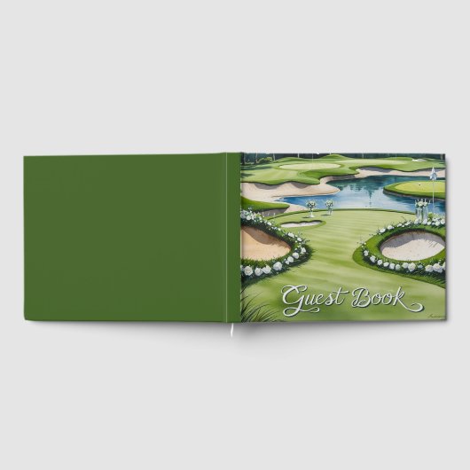 Golf Wedding Thema für Golfer Gästebuch (Voll)