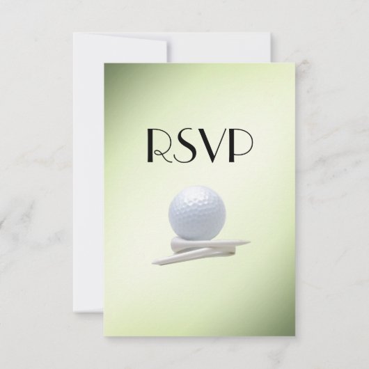 Golf Wedding Thema Green UAWG with Menu Selection RSVP Karte (Rückseite)