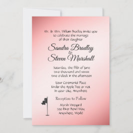 Golf Wedding Thema Rosa Einladungen