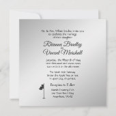 Golf Wedding Thema Silberne Einladungen (Vorderseite)