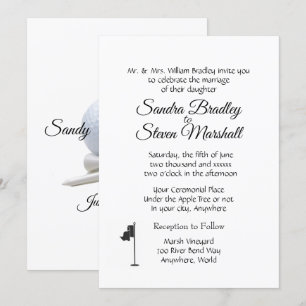 Golf Wedding Theme Einladung