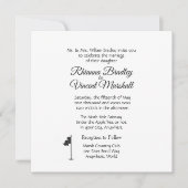 Golf Wedding Theme White Invitations Einladung (Vorderseite)
