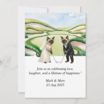 Golf Wedding themed for Cat Lovers
