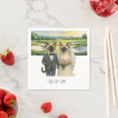 Golf Wedding themed for Cat Lovers Serviette (Beispiel)