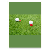 Golf Wedding Tischnummer Card mit Golfball (Rückseite)