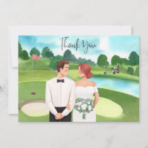 Golf Wedding Vielen Dank für Ihre Karte für Golfer