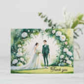 Golf Wedding Vielen Dank für Ihre Karte für Golfer (Stehend Vorderseite)