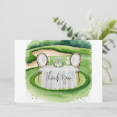 Golf Wedding Vielen Dank für Ihre Karte für Golfer (Stehend Vorderseite)