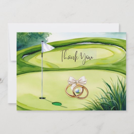 Golf Wedding Vielen Dank für Ihre Karte für Golfer (Vorderseite)