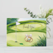 Golf Wedding Vielen Dank für Ihre Karte für Golfer (Stehend Vorderseite)
