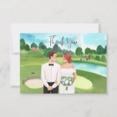 Golf Wedding Vielen Dank für Ihre Karte für Golfer (Vorderseite)