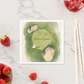 Golf Wedding with bride and groom on golf course Serviette (Beispiel)