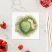 Golf wedding with heart shape serviette (Beispiel)