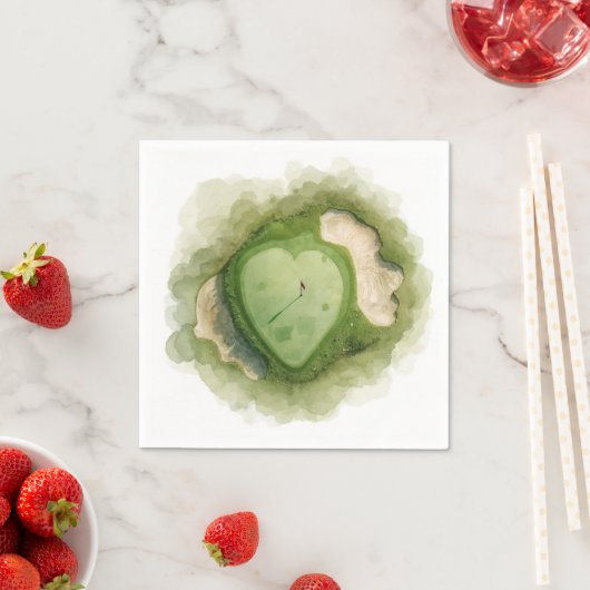 Golf wedding with heart shape serviette (Beispiel)