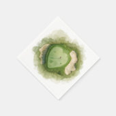 Golf wedding with heart shape serviette (Ecke)