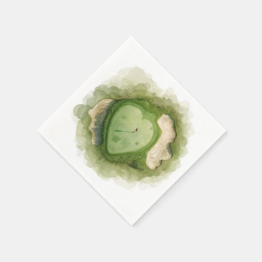 Golf wedding with heart shape serviette (Ecke)