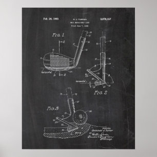 Golf Wedge Patent Poster