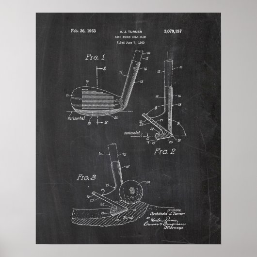 Golf Wedge Patent Poster (Vorne)