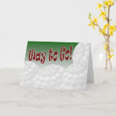 Golf - Weg zu gehen! Glückwunsch! Phantastisch! Karte (Gelbe Blume)