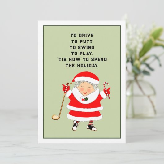 Golf Weihnachten (Stehend Vorderseite)