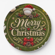 Golf-Weihnachten auf grünem Gras