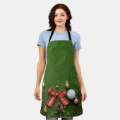 Golf-Weihnachten auf grünem Gras Schürze (Getragen)