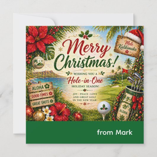 Golf-Weihnachten auf Hawaii (Vorderseite)