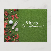 Golf Weihnachten auf Putting Green Frohe Weihnacht
