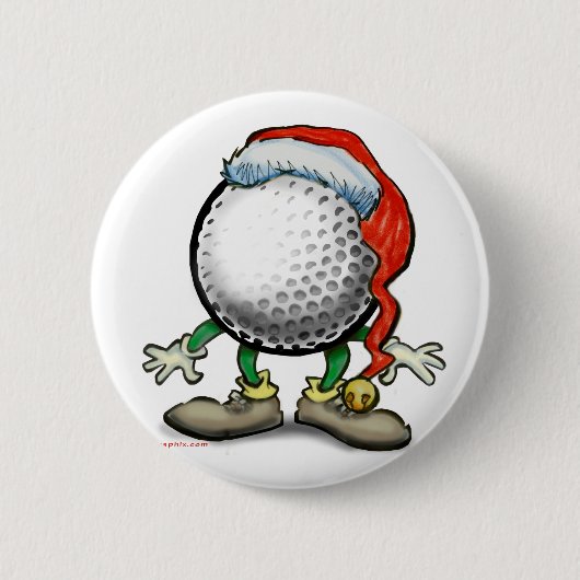Golf-Weihnachten Button (Vorderseite)