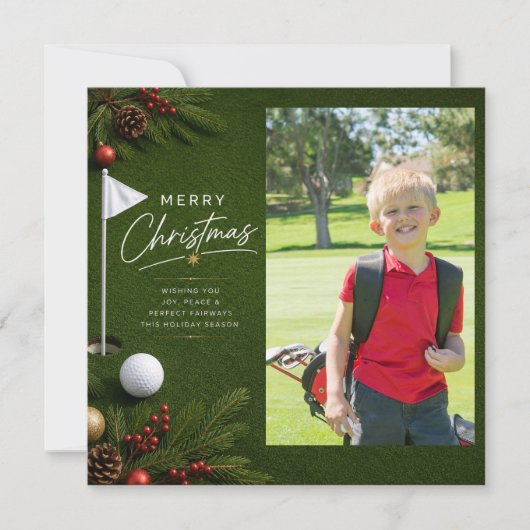 Golf Weihnachten Erstellen Sie Ihr eigenes Foto (Vorderseite)
