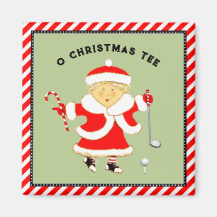 Golf-Weihnachten für Damen Magnet