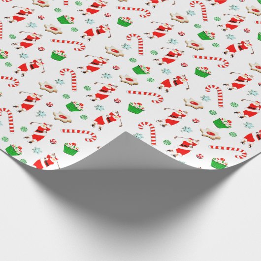 Golf Weihnachten Geschenkpapier (Ecke)