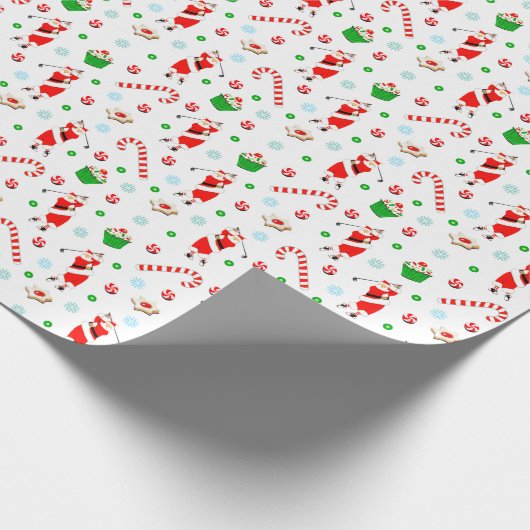 Golf Weihnachten Geschenkpapier (Ecke)