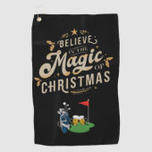 Golf Weihnachten Glauben an Magie Weihnachtsgesche Golfhandtuch (Vorderseite)
