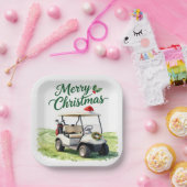 Golf Weihnachten Golf Cart Pappteller (Party)