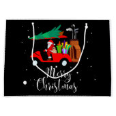 Golf Weihnachten Große Geschenktüte (Vorderseite)