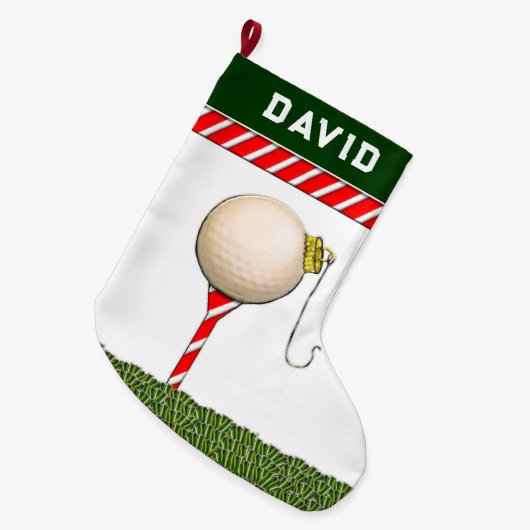 Golf Weihnachten Großer Weihnachtsstrumpf (Vorderansicht (hängend))