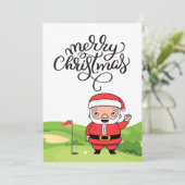 Golf Weihnachten im Golfplatz für Golfer (Stehend Vorderseite)