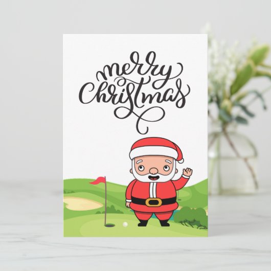 Golf Weihnachten im Golfplatz für Golfer (Stehend Vorderseite)