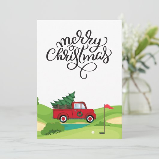 Golf Weihnachten im Golfplatz für Golfer (Stehend Vorderseite)