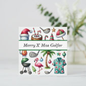 Golf Weihnachten im Juli für Golfer mit dem Weihna (Stehend Vorderseite)