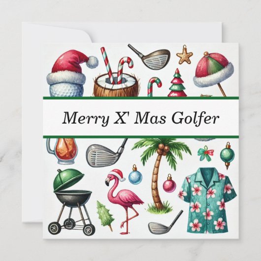 Golf Weihnachten im Juli für Golfer mit dem Weihna (Vorderseite)