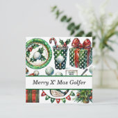 Golf Weihnachten im Juli für Golfer mit dem Weihna (Stehend Vorderseite)