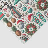 Golf Weihnachten im Juli für Golfer mit Golfball Seidenpapier (Detail)